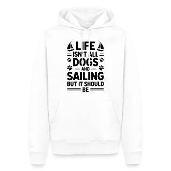 Voile Dicton Chien Marin Chien Voile Cadeau - Sweat à capuche Premium bio Homme - blanc - Devant - Nico (187cm)