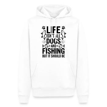 Pêche Dire Chiens De Pêche Drôle Pêcheur Cadeau - Sweat à capuche Premium bio Homme - blanc - Devant - Nico (187cm)