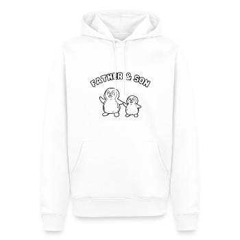 Aperçu de la famille Penguin Père et fils - Sweat à capuche Premium bio Homme - blanc - Devant - Nico (187cm)