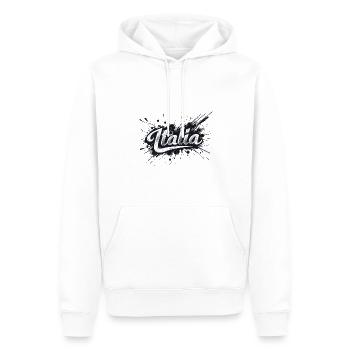 Italia Lettering Italien Italy - Men’s Premium Organic Hoodie - white - Front - Nico (187cm)