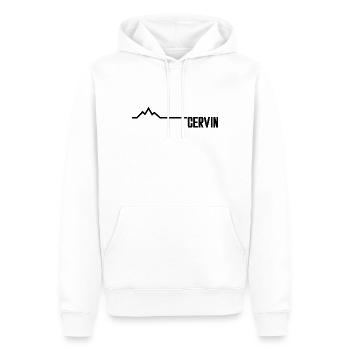 Cervin Montagne - Sweat à capuche Premium bio Homme - blanc - Devant - Nico (187cm)
