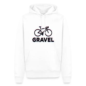 Vélo de gravier Glitch Cyclist Bikepacker Bike - Sweat à capuche Premium bio Homme - blanc - Devant - Nico (187cm)