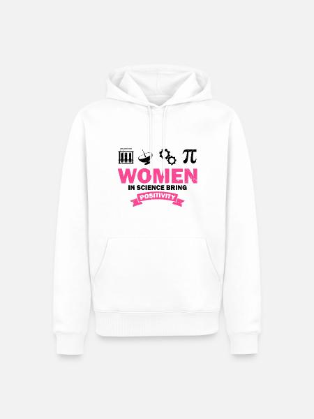 Steminist Science Design for Women Science - Herre Premium økologisk hoodie - hvid