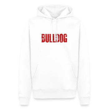 Bulldog - Männer Premium Bio Hoodie - Weiß - Vorne - Nico (187cm)