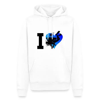 Scuba Diver Diving Diver Ladies Scuba Diver - Men’s Premium Organic Hoodie - white - Front - Nico (187cm)
