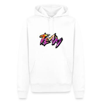 Team - Männer Premium Bio Hoodie - Weiß - Vorne - Nico (187cm)