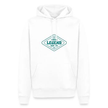 Living Legend - Est. 72 - 1972 - Legende - Men’s Premium Organic Hoodie - white - Front - Nico (187cm)