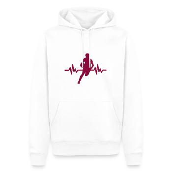 Haertbeat Basketball - États-Unis - Sports d’équipe - Cerceaux - Sweat à capuche Premium bio Homme - blanc - Devant - Nico (187cm)