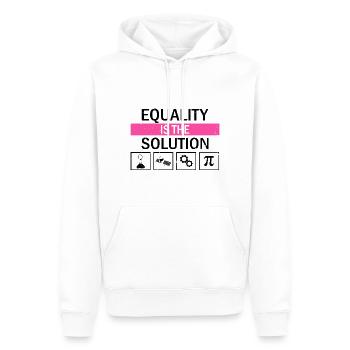 Professorin Steminist Designs für Equality Stem - Männer Premium Bio Hoodie - Weiß - Vorne - Nico (187cm)