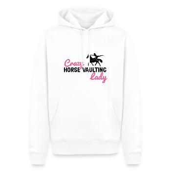 Conception acrobatique de voûte et cheval équestre - Sweat à capuche Premium bio Homme - blanc - Devant - Nico (187cm)