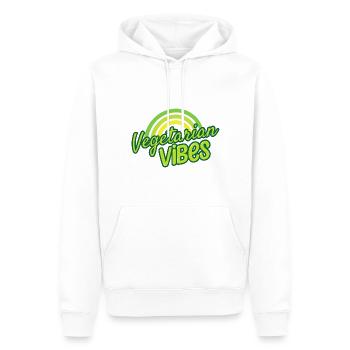 Légume Végétarien Végétalien Vintage I Cadeau - Sweat à capuche Premium bio Homme - blanc - Devant - Nico (187cm)