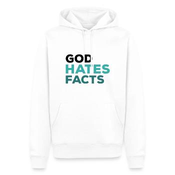 Athéisme - Sweat à capuche Premium bio Homme - blanc - Devant - Nico (187cm)