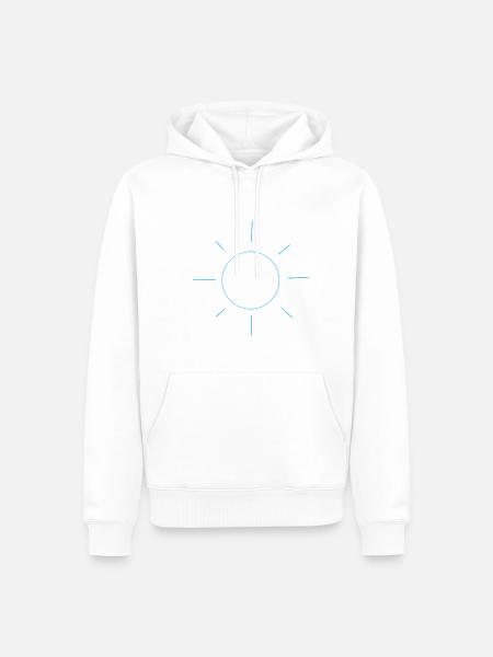 Simple Sun - Männer Premium Bio Hoodie - Weiß