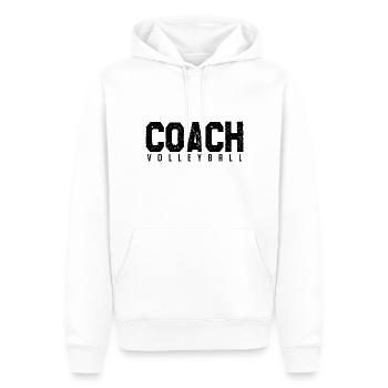 Coach Volleyball. entraineur de Volleyball. coach. - Sweat à capuche Premium bio Homme - blanc - Devant - Nico (187cm)
