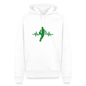 Haertbeat Basketball - États-Unis - Sports d’équipe - Cerceaux - Sweat à capuche Premium bio Homme - blanc - Devant - Nico (187cm)