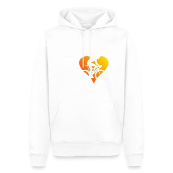 Vélo de route Vélo de route Vélo de route Vélo de route pour femmes - Sweat à capuche Premium bio Homme - blanc - Devant - Nico (187cm)