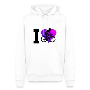 Radeln Velo Mtb Radfahrer Herren Radfahren - Männer Premium Bio Hoodie - Weiß - Vorne - Nico (187cm)