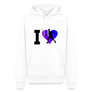 Women's Men's Squash Badminton Badmintons - Men’s Premium Organic Hoodie - white - Front - Nico (187cm)