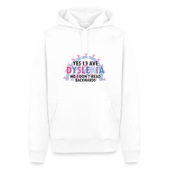 Legasthenie Bewusstsein und Legasthenie Lehrer - Männer Premium Bio Hoodie - Weiß - Vorne - Nico (187cm)