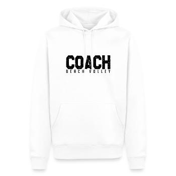 Coach Beach volley. entraineur de beach volley. - Sweat à capuche Premium bio Homme - blanc - Devant - Nico (187cm)