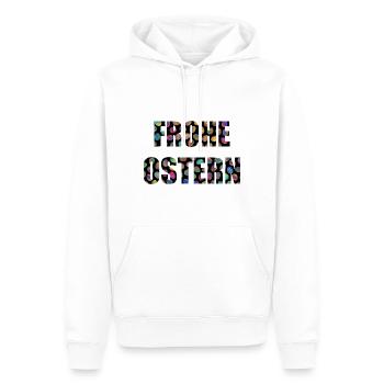 FROHE OSTERN - Männer Premium Bio Hoodie - Weiß - Vorne - Nico (187cm)