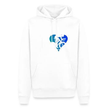 Vélo de route Vélo de route Vélo de route pour femme Vélo de route - Sweat à capuche Premium bio Homme - blanc - Devant - Nico (187cm)