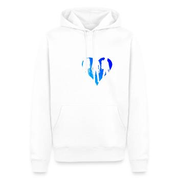 Escalade Bloc Escalade Hommes - Sweat à capuche Premium bio Homme - blanc - Devant - Nico (187cm)