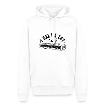 Französische Harfinisten und Harmonikaspieler - Männer Premium Bio Hoodie - Weiß - Vorne - Nico (187cm)