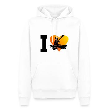 Kayak Canoë Kayak Femme Kayak Homme - Sweat à capuche Premium bio Homme - blanc - Devant - Nico (187cm)