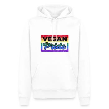 Vegan Vegetarian LGBT Gay Lesbian I Gift - Men’s Premium Organic Hoodie - white - Front - Nico (187cm)