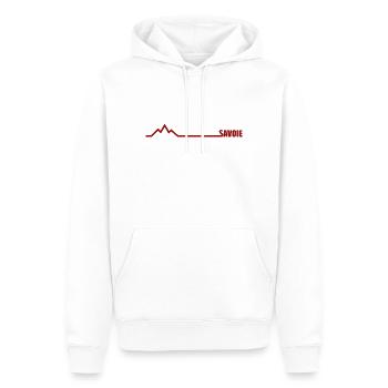 Savoie paysage montagnes - Sweat à capuche Premium bio Homme - blanc - Devant - Nico (187cm)