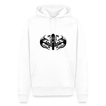 Style Splash Tattoo de course de moto - Sweat à capuche Premium bio Homme - blanc - Devant - Nico (187cm)