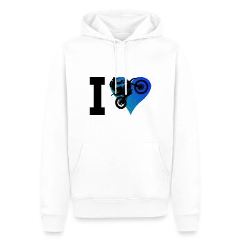 Herren Freestyle Motocross Motocross Supermoto - Männer Premium Bio Hoodie - Weiß - Vorne - Nico (187cm)
