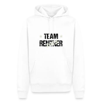 Rentner 2025 - Männer Premium Bio Hoodie - Weiß - Vorne - Nico (187cm)