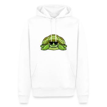Tortue - Sweat à capuche Premium bio Homme - blanc - Devant - Nico (187cm)