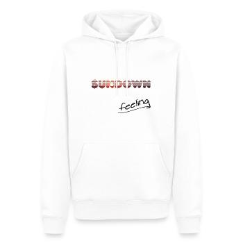 sundown feeling - Männer Premium Bio Hoodie - Weiß - Vorne - Nico (187cm)