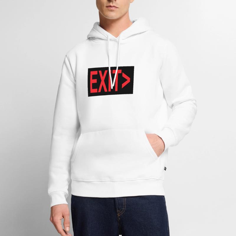 Exit / Exit / Emergency Exit Men’s Premium Organic Hoodie