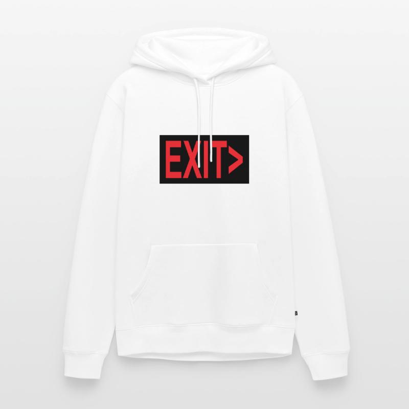 Exit / Exit / Emergency Exit Men’s Premium Organic Hoodie