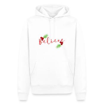 Believe In Christmas - Men’s Premium Organic Hoodie - white - Front - Nico (187cm)