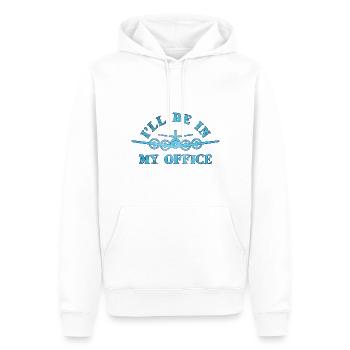 Airplane Pilot Flying Office Cockpit I Gift - Men’s Premium Organic Hoodie - white - Front - Nico (187cm)