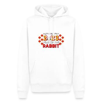 Chinesisches Neujahr Hase Asien 2023 I Geschenk - Männer Premium Bio Hoodie - Weiß - Vorne - Nico (187cm)