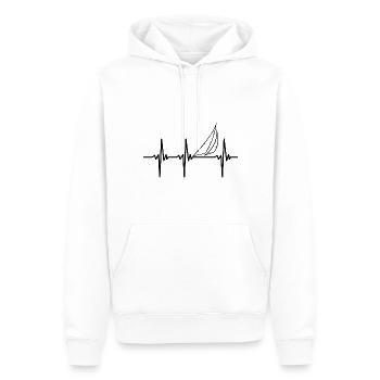 Battement de cœur pour les voiliers à voiles - Sweat à capuche Premium bio Homme - blanc - Devant - Nico (187cm)