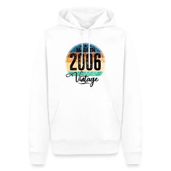 Vintage Made in 2006 Geburtsjahr 2006 Geburtstag - Männer Premium Bio Hoodie - Weiß - Vorne - Nico (187cm)