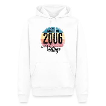 Vintage Made in 2006 Geburtsjahr 2006 Geburtstag - Männer Premium Bio Hoodie - Weiß - Vorne - Nico (187cm)