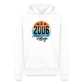 Vintage Made in 2006 Geburtsjahr 2006 Geburtstag - Männer Premium Bio Hoodie - Weiß - Vorne - Nico (187cm)