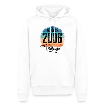 Vintage Made in 2006 Geburtsjahr 2006 Geburtstag - Männer Premium Bio Hoodie - Weiß - Vorne - Nico (187cm)