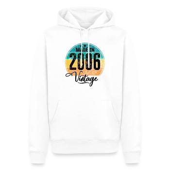 Vintage Made in 2006 Geburtsjahr 2006 Geburtstag - Männer Premium Bio Hoodie - Weiß - Vorne - Nico (187cm)