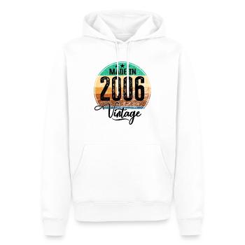 Vintage Made in 2006 Geburtsjahr 2006 Geburtstag - Männer Premium Bio Hoodie - Weiß - Vorne - Nico (187cm)
