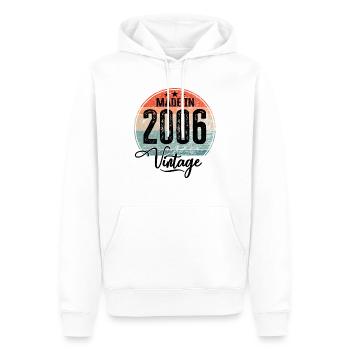 Vintage Made in 2006 Geburtsjahr 2006 Geburtstag - Männer Premium Bio Hoodie - Weiß - Vorne - Nico (187cm)