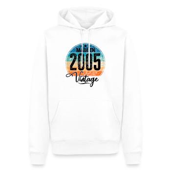 Vintage Made in 2005 Geburtsjahr 2005 Geburtstag - Männer Premium Bio Hoodie - Weiß - Vorne - Nico (187cm)